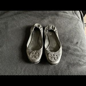 Tory Burch Black Leather Flats 10.5